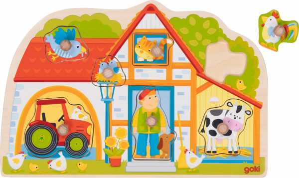 Goki Steckpuzzle Unser Bauernhaus 7 Teile