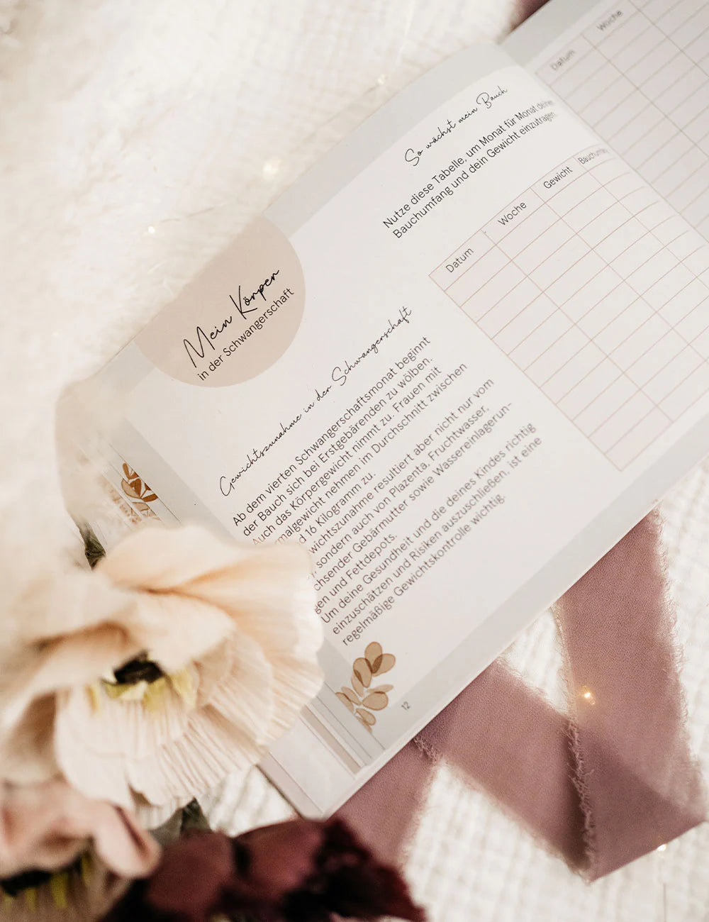 Schwangerschaftstagebuch Liebe im Bauch – Wildflower Edition
