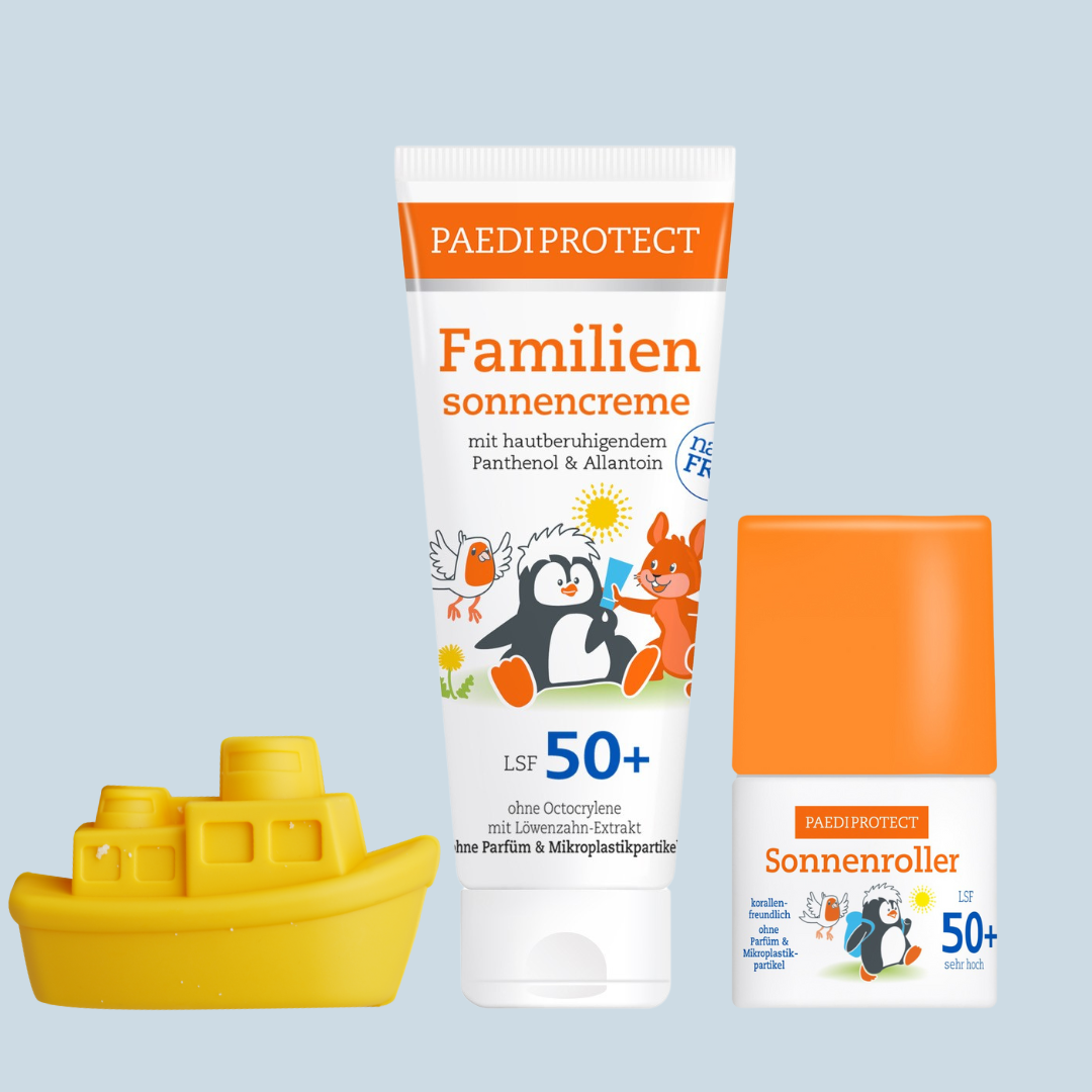 PAEDIPROTECT Bundle Familiensonnencreme + Sonnenroller