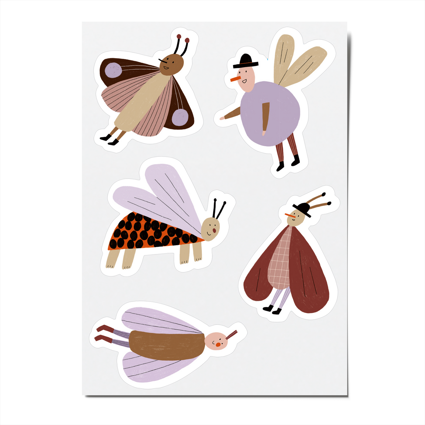 Reflektierende Sticker „Flatter Freunde“