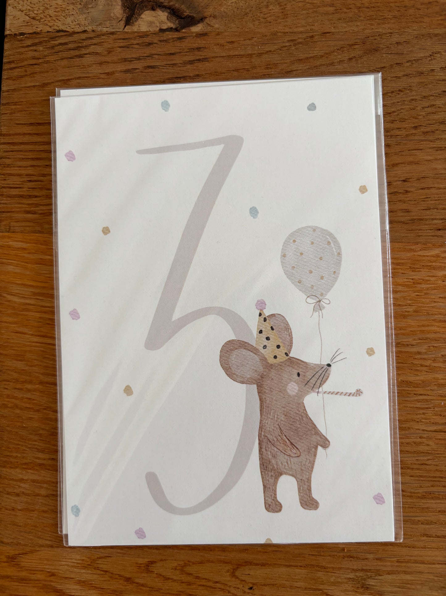 Hej Hanni Postkarte Zahlen Geburtstagsmaus 3