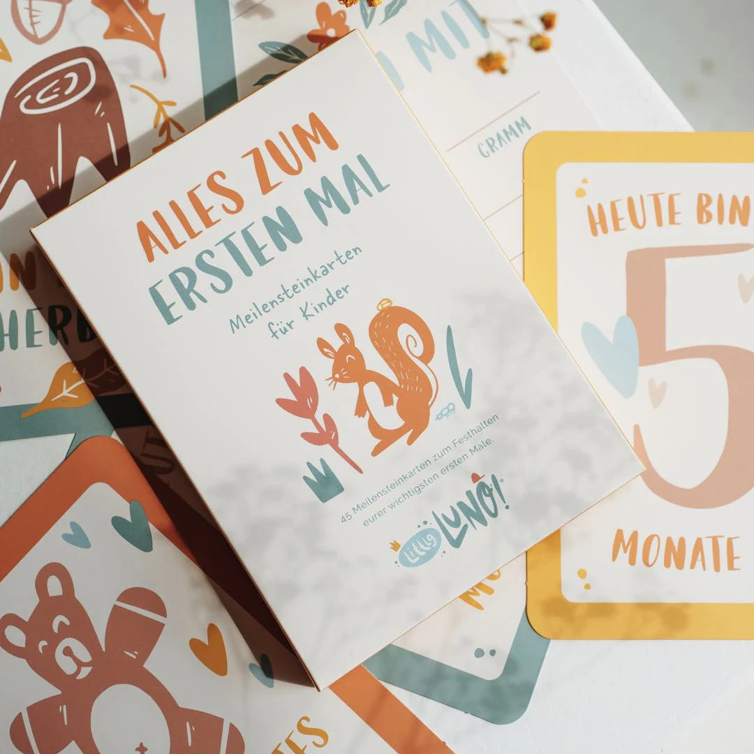LittleLuno Alles zum ersten Mal - Meilensteinkarten für Kinder