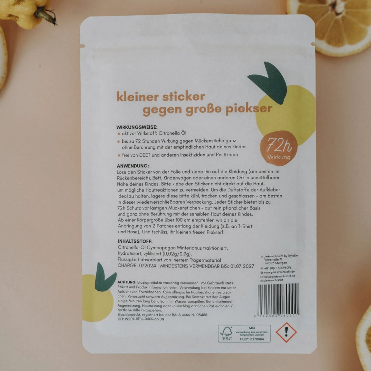 Pieksmichnicht Mückensticker FLOWER POWER Edititon