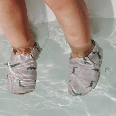Cosy Roots Krabbelschuh Happy Crocodile ungefüttert