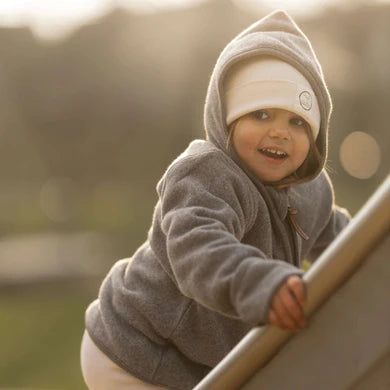 Cosy Roots Organic Fleece Jacket - Dark Grey Melange