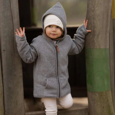 Cosy Roots Organic Fleece Jacket - Dark Grey Melange