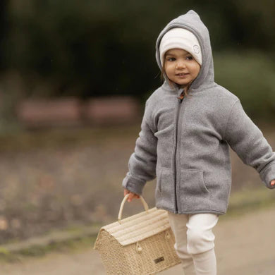 Cosy Roots Organic Fleece Jacket - Dark Grey Melange