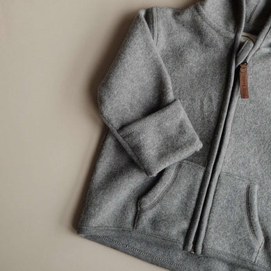 Cosy Roots Organic Fleece Jacket - Dark Grey Melange