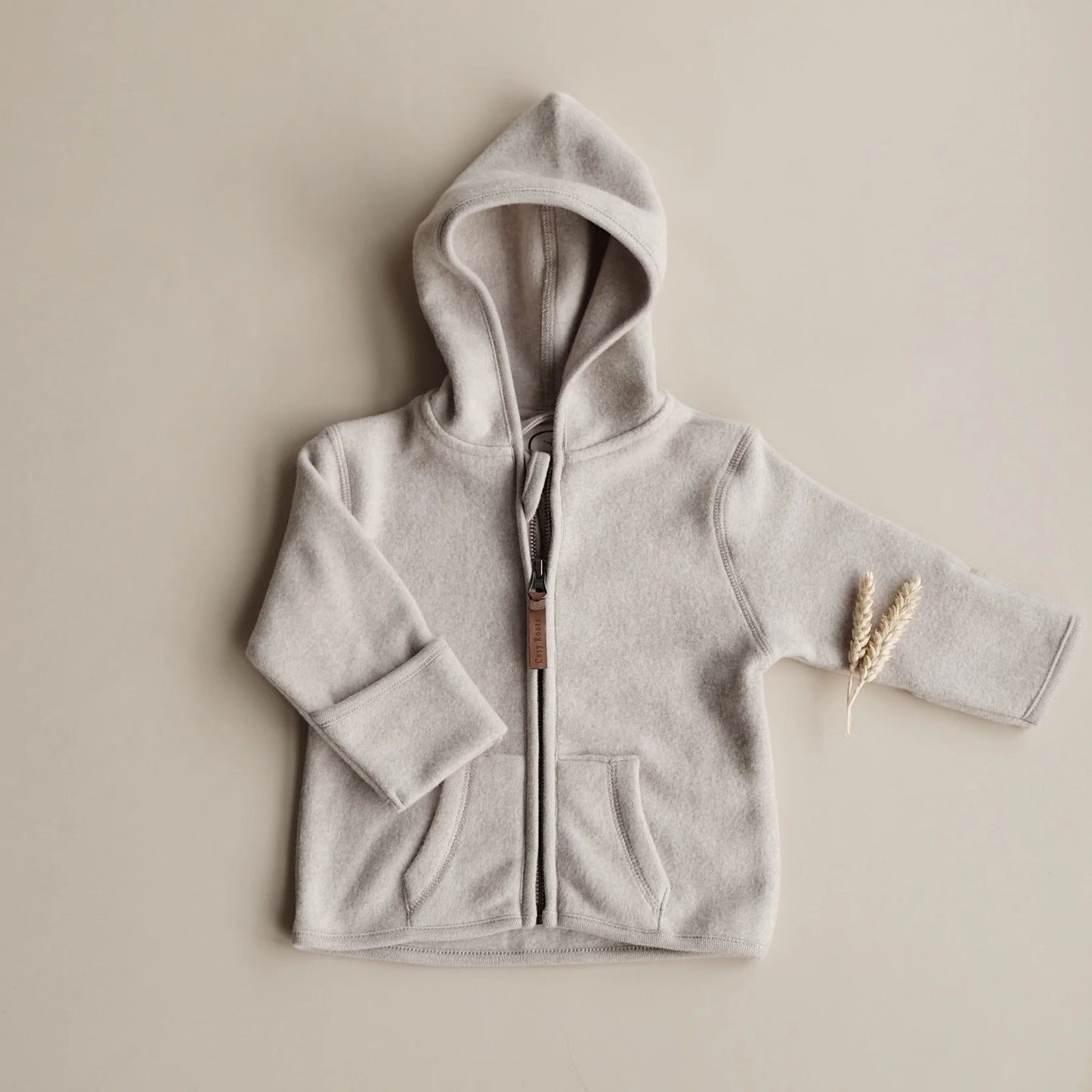 Cosy Roots Organic Fleece Jacket - Taupe Melange