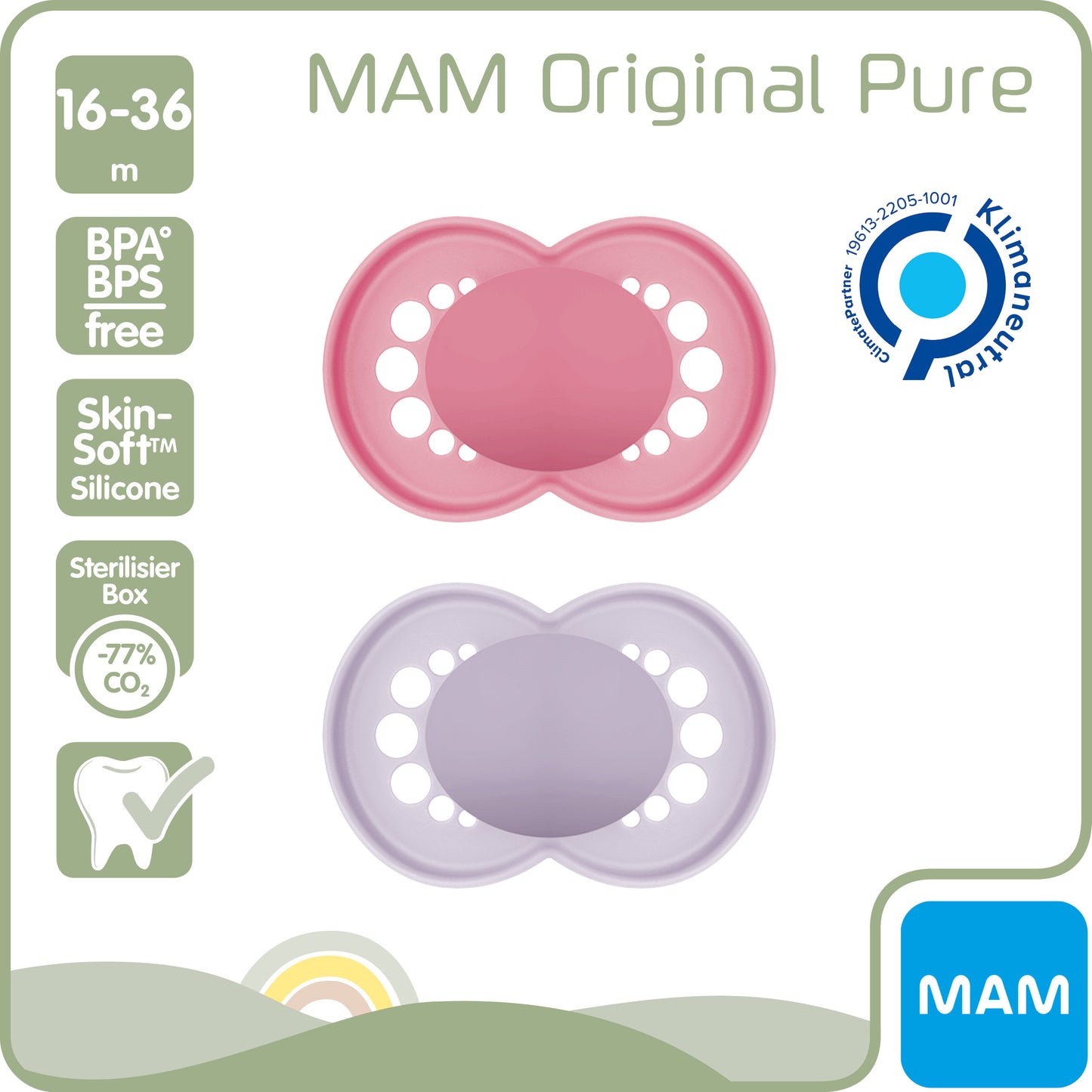 MAM Original Pure 16-36m, Silikon