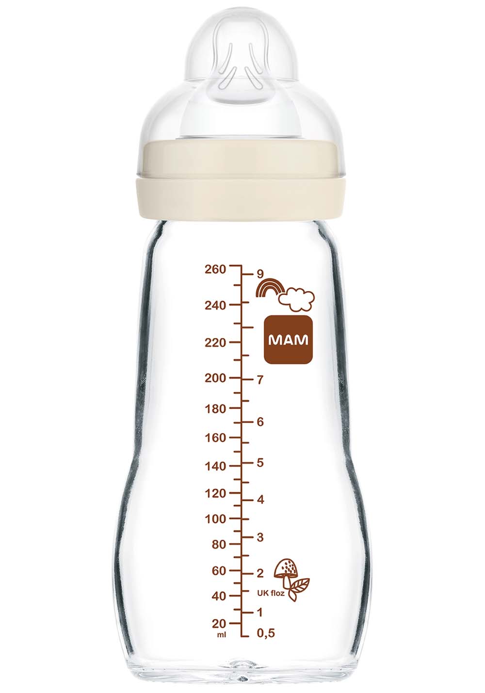 MAM Feel Good Glasflasche 260ml, 2+m