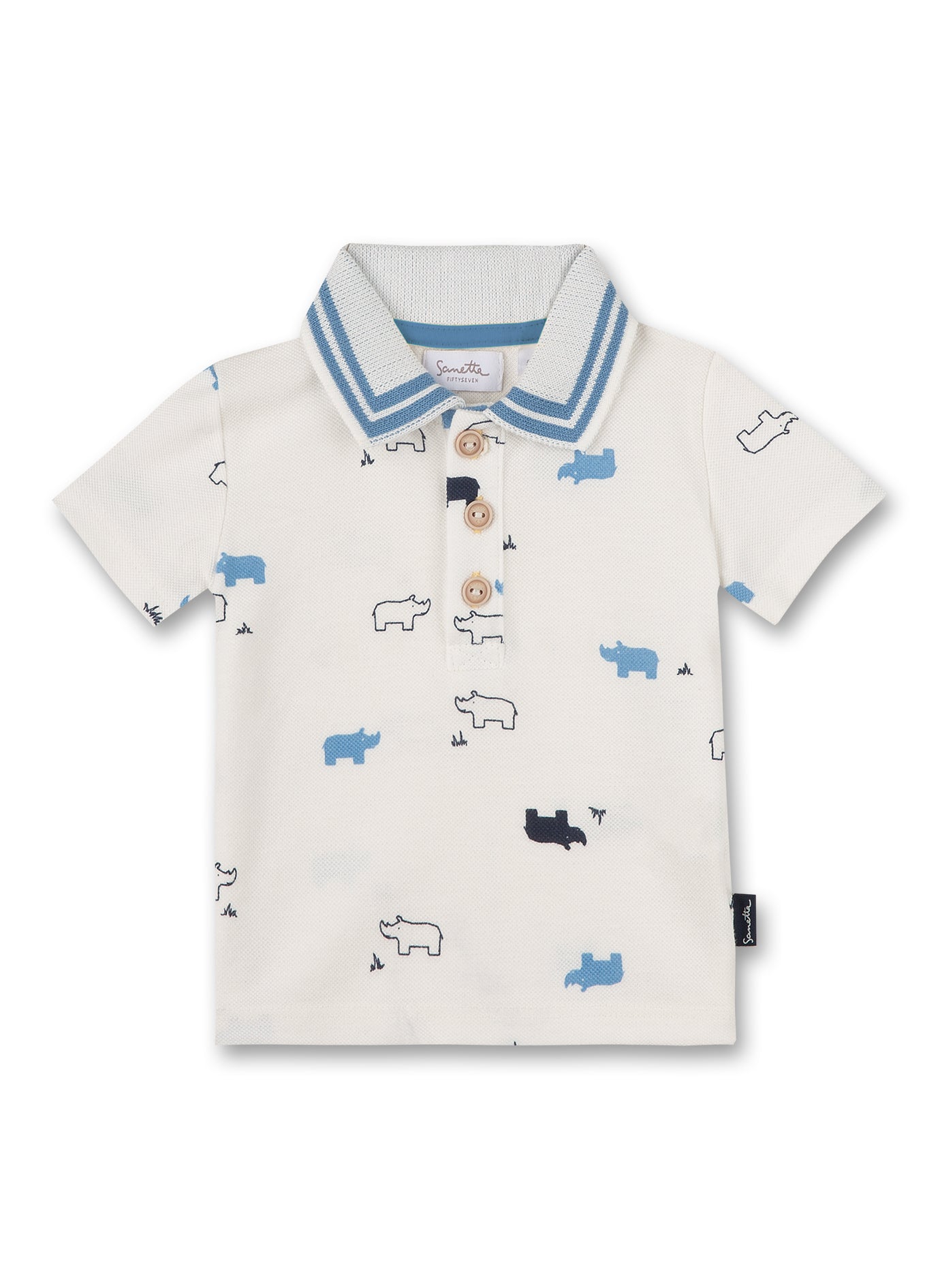 Sanetta Poloshirt Nashorn weiss