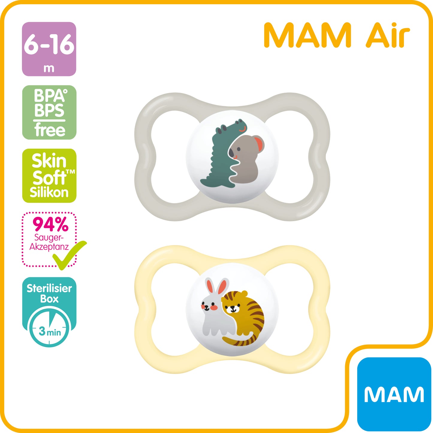 MAM Air Nuggi 6-16m, Silikon
