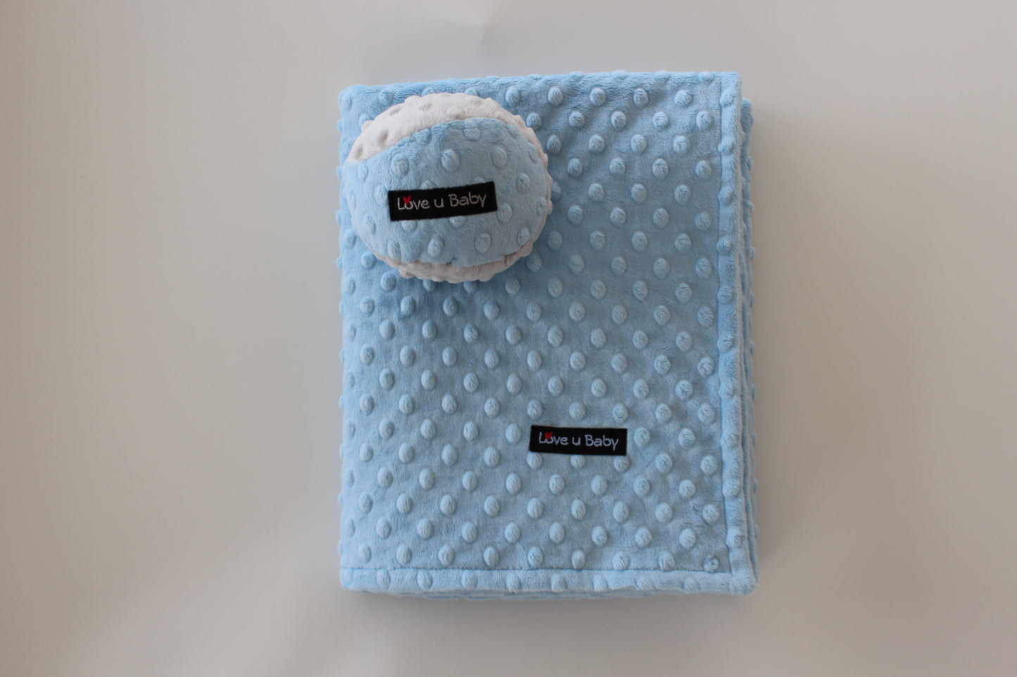 Love u Baby Set-Babydecke 75 x 90 cm/ Kuschelball
