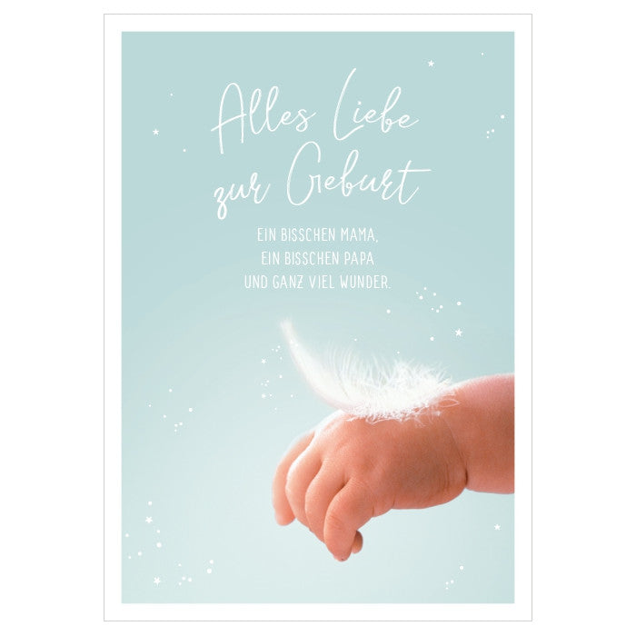 Grafik Werkstatt Doppelkarte Alles Liebe zur Geburt