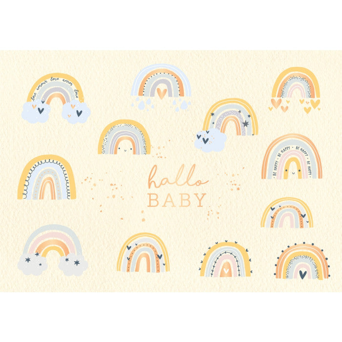 Grafik Werkstatt Doppelkarte Hallo Baby