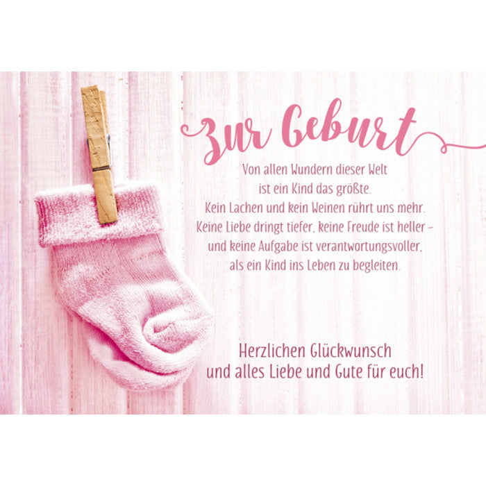 Grafik Werkstatt Doppelkarte zur Geburt