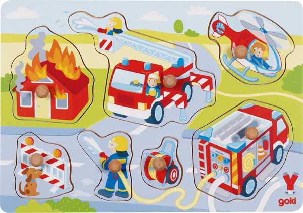 Goki  Steckpuzzle Feuerwehreinsatz