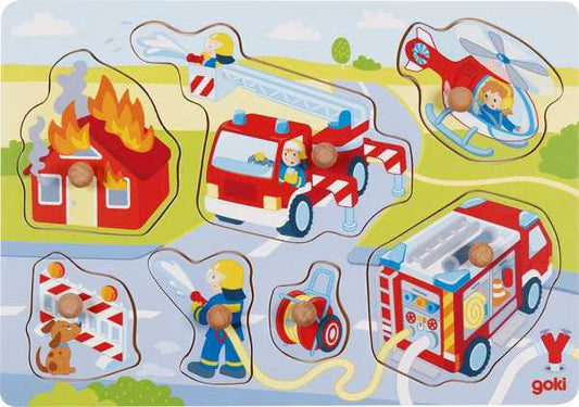 Goki  Steckpuzzle Feuerwehreinsatz