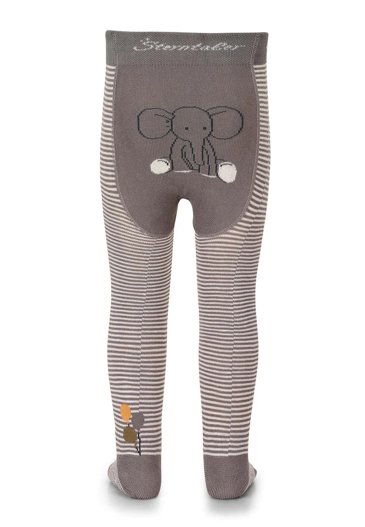 Sterntaler Krabbelstrumpfhose mit Po-Motiv Elefant Eddy, Grau