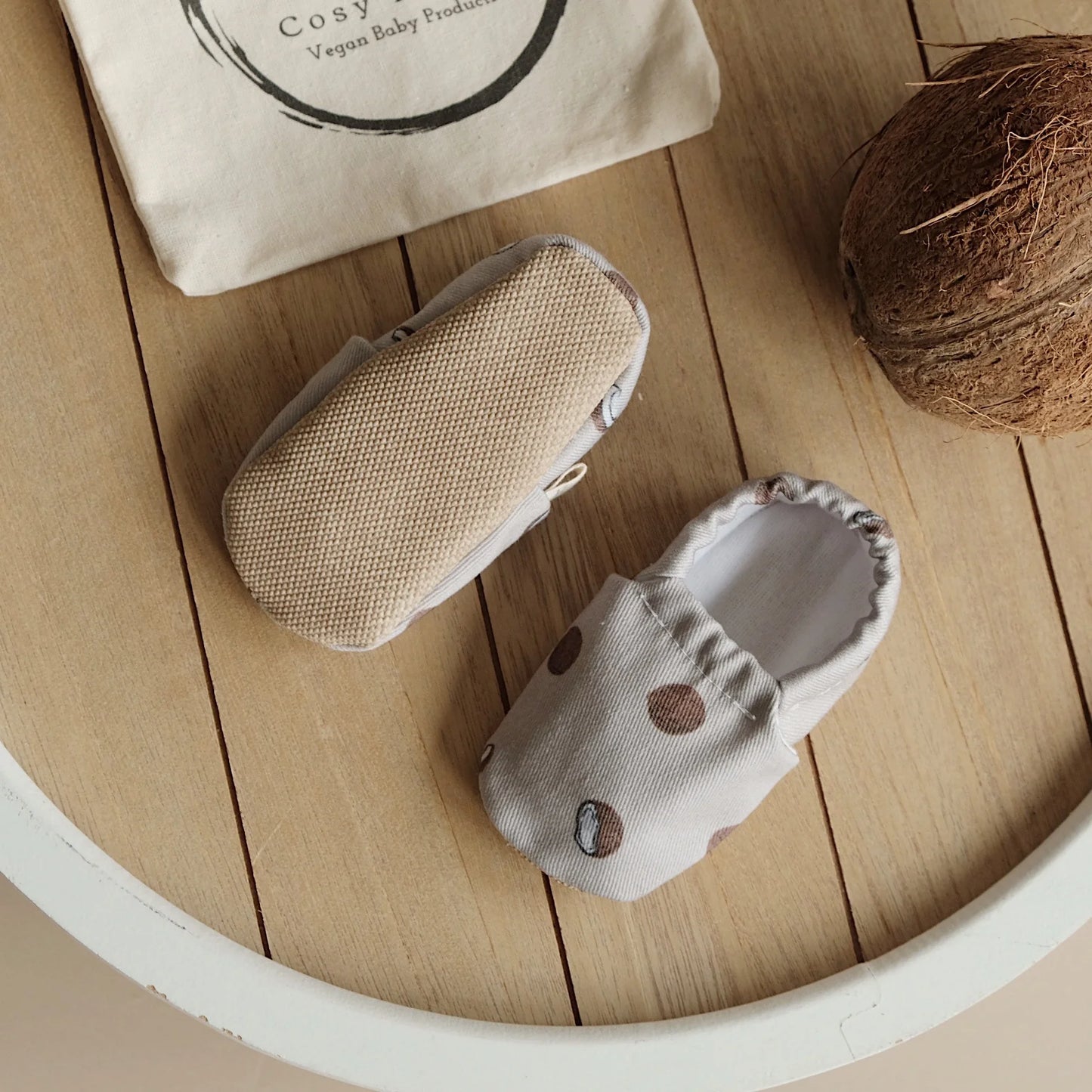 Cosy Roots Krabbelschuh Coconut ungefüttert