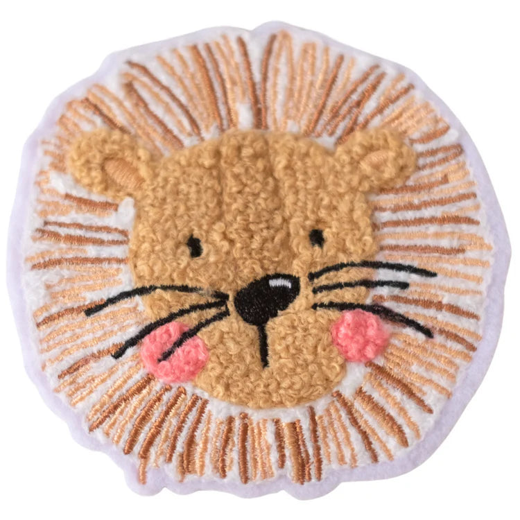 Hej Hanni Patch flauschig Löwe Chenillepatch 10cm breit