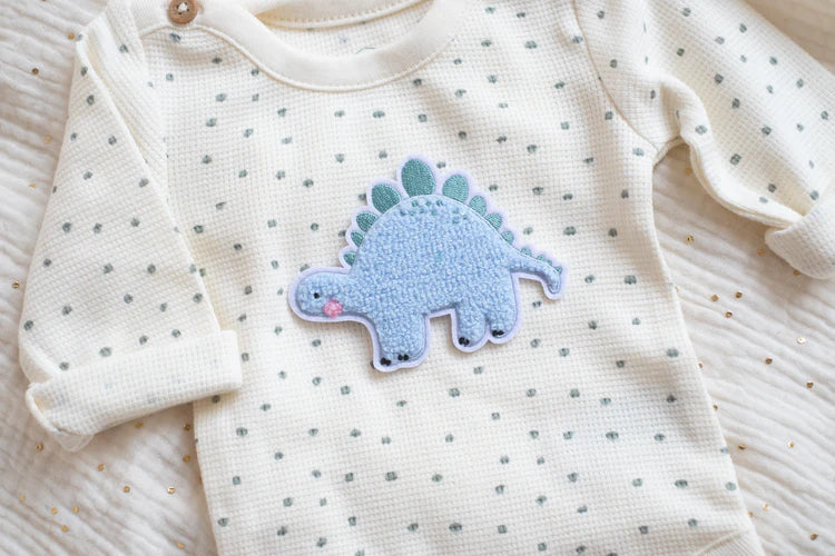 Hej Hanni Patch flauschig Dinosaurier Chenillepatch 10cm breit