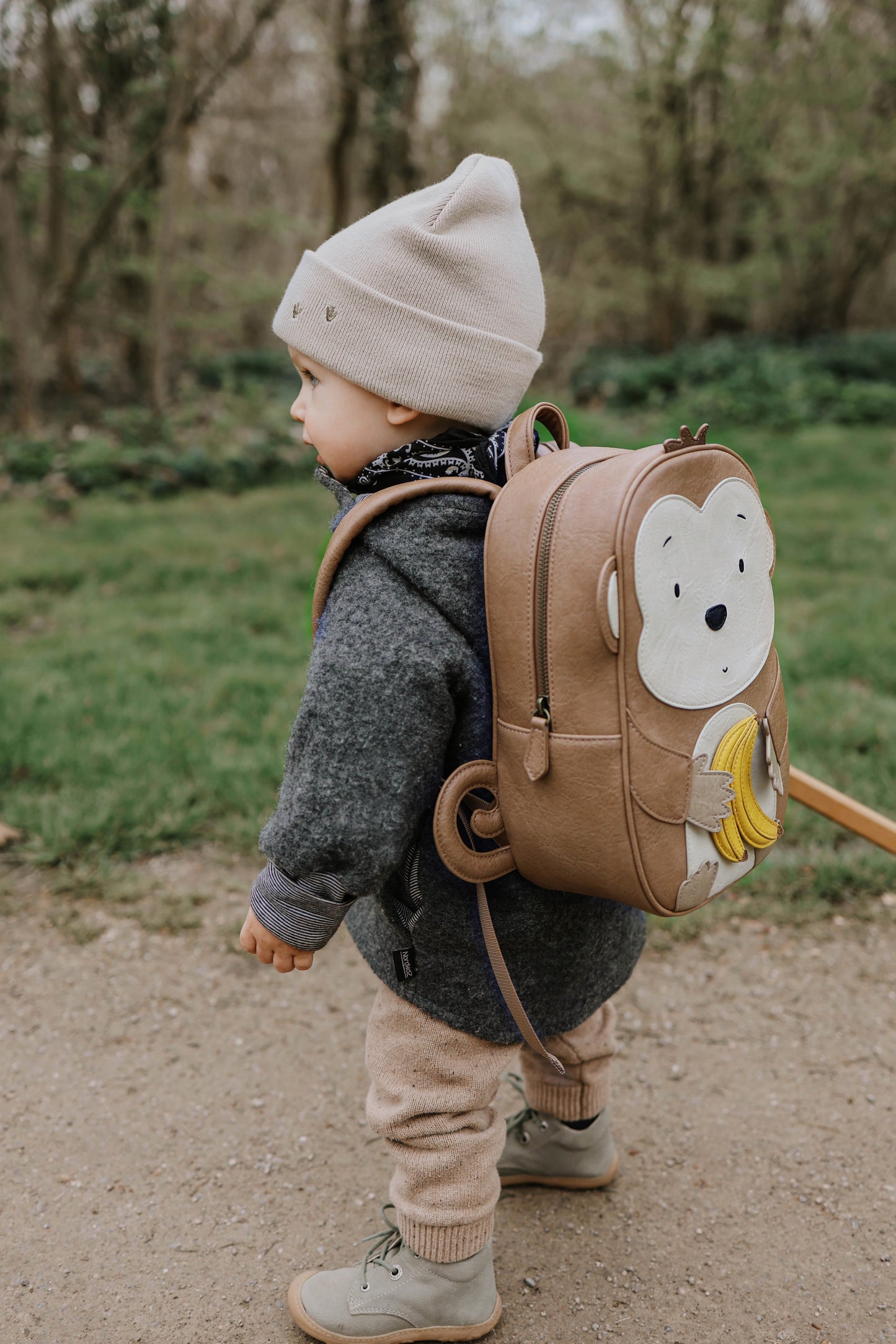 Little Who Grosser Rucksack Affe Momo