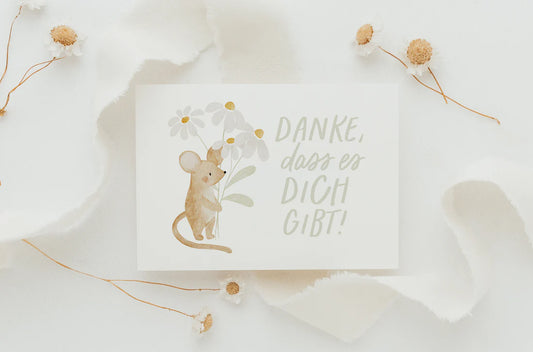 Hej Hanni Postkarte Danke, dass es Dich gibt!