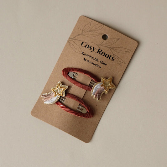 Cosy Roots Hair Clips - Christmas Star - 2 Stück