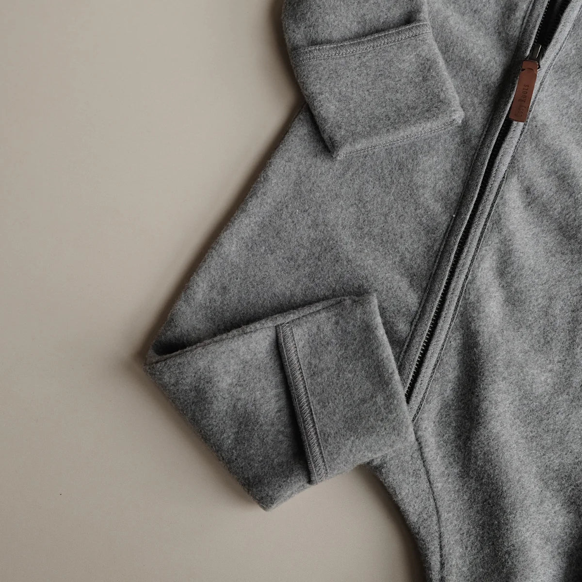 Cosy Roots Organic Fleece Overall - Dark Grey Melange