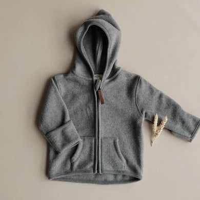 Cosy Roots Organic Fleece Jacket - Dark Grey Melange