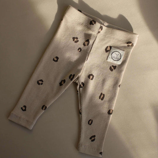 Cosy Roots Organic Rib Leggings - Leo 86/92