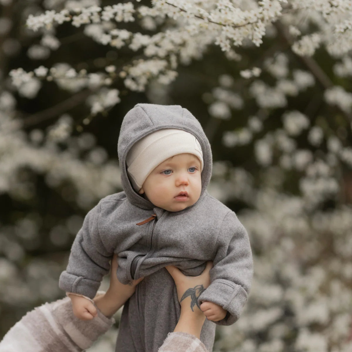 Cosy Roots Organic Fleece Overall - Dark Grey Melange