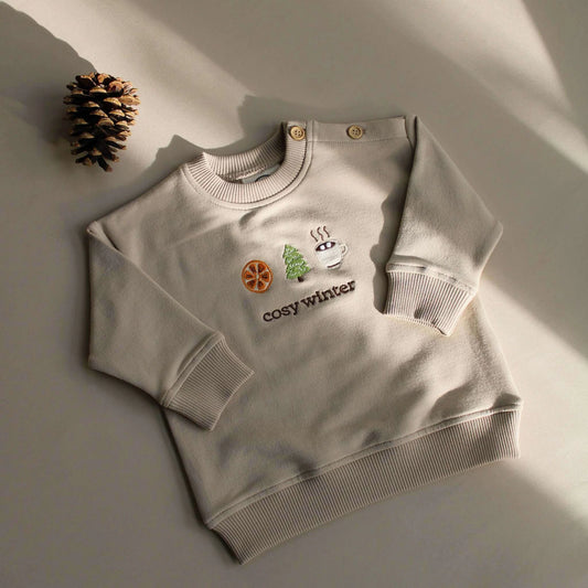 Cosy Roots Family Sweatshirt - Oatmilk - Cosy Winter 86/92
