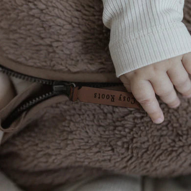 Cosy Roots Organic Teddy Vest - Mocha 86/92