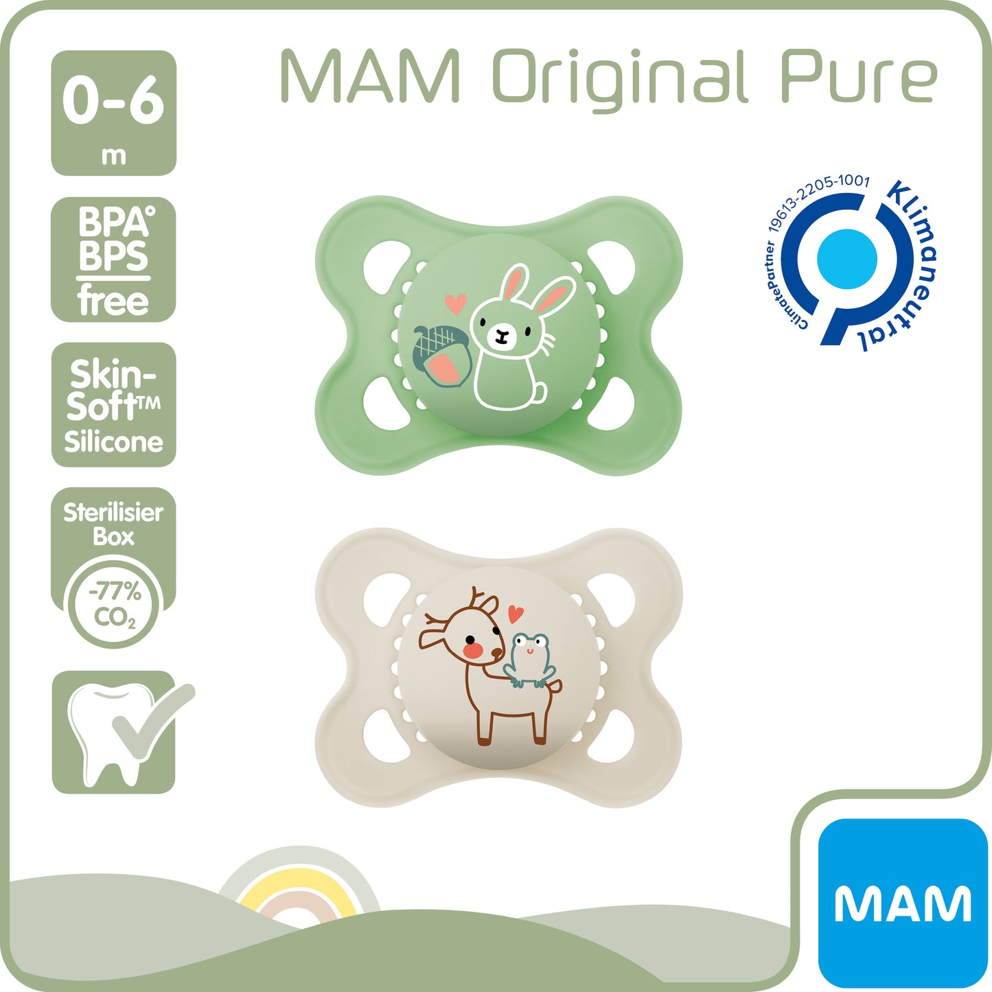 MAM Original Pure 0-6m, Silikon