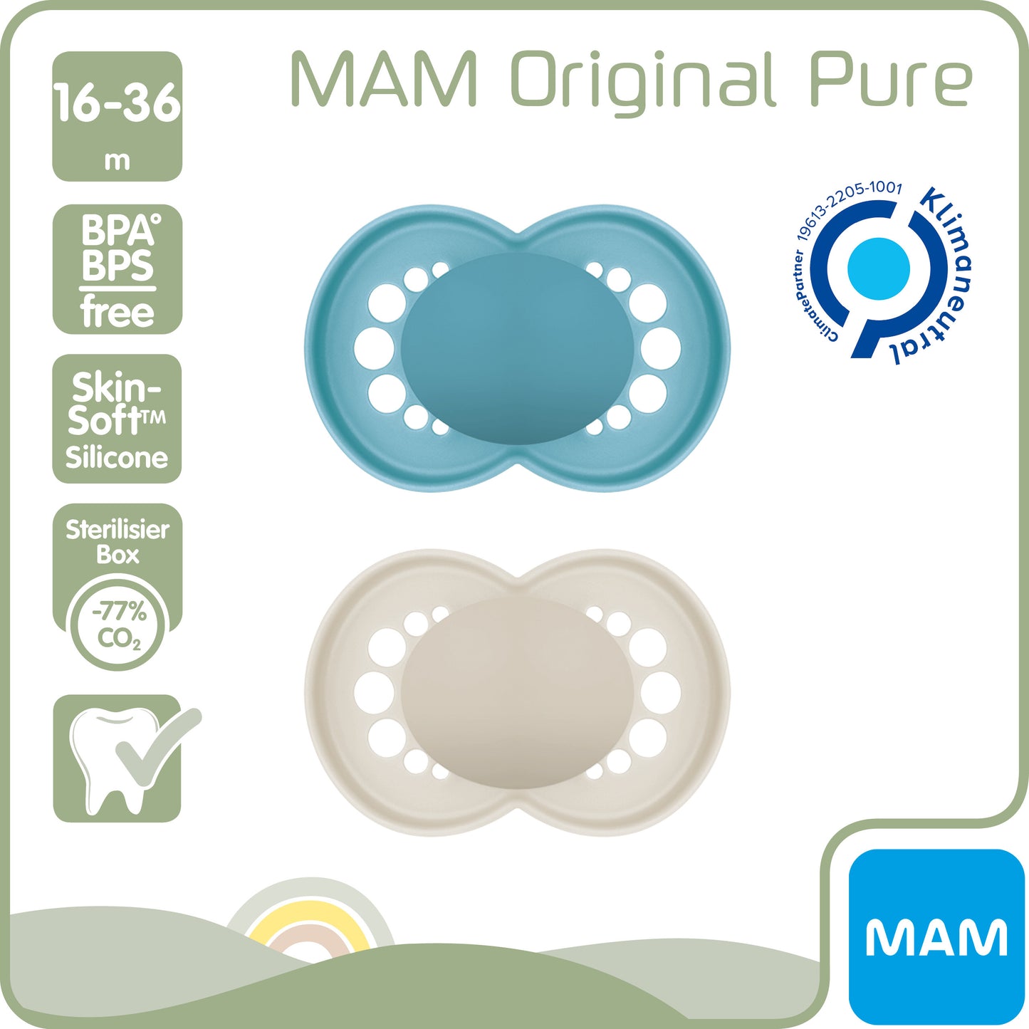 MAM Original Pure 16-36m, Silikon
