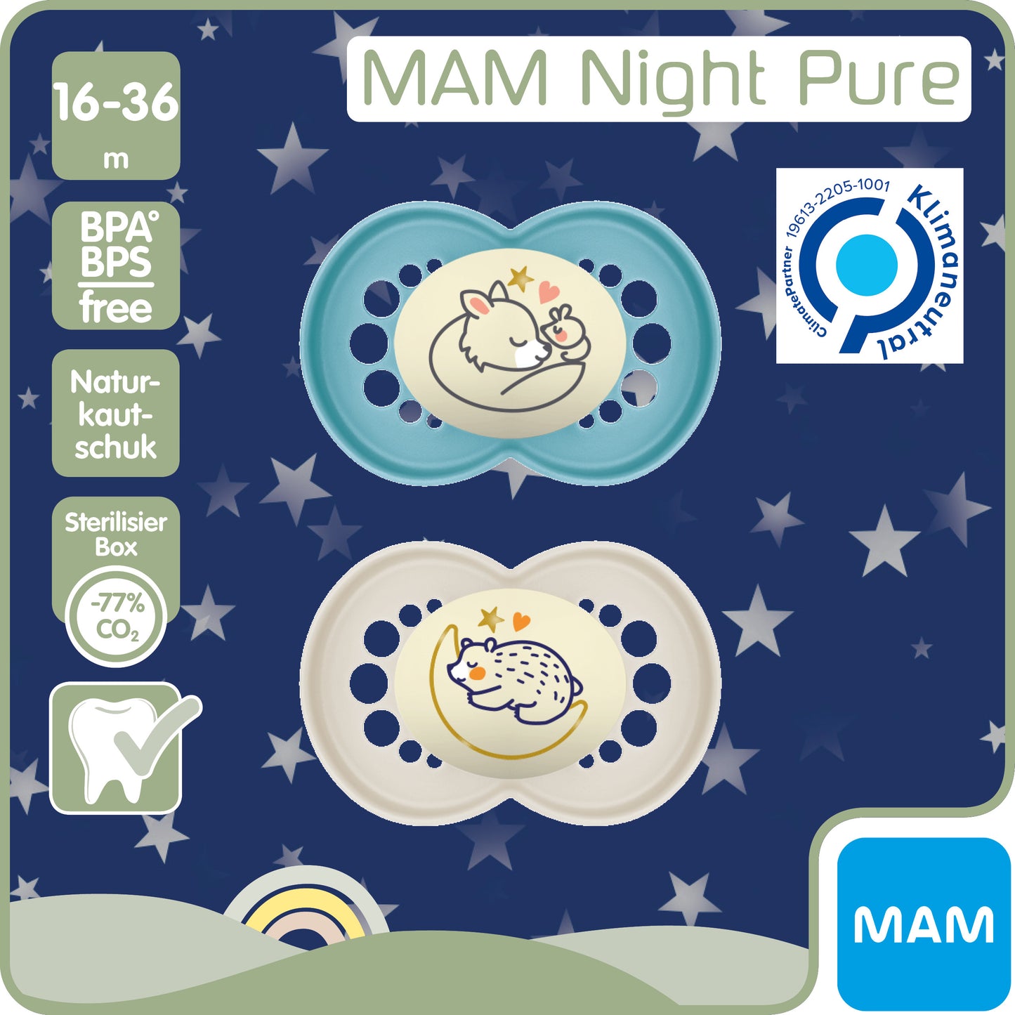 MAM Original Pure Night 16-36m, Naturkautschuk