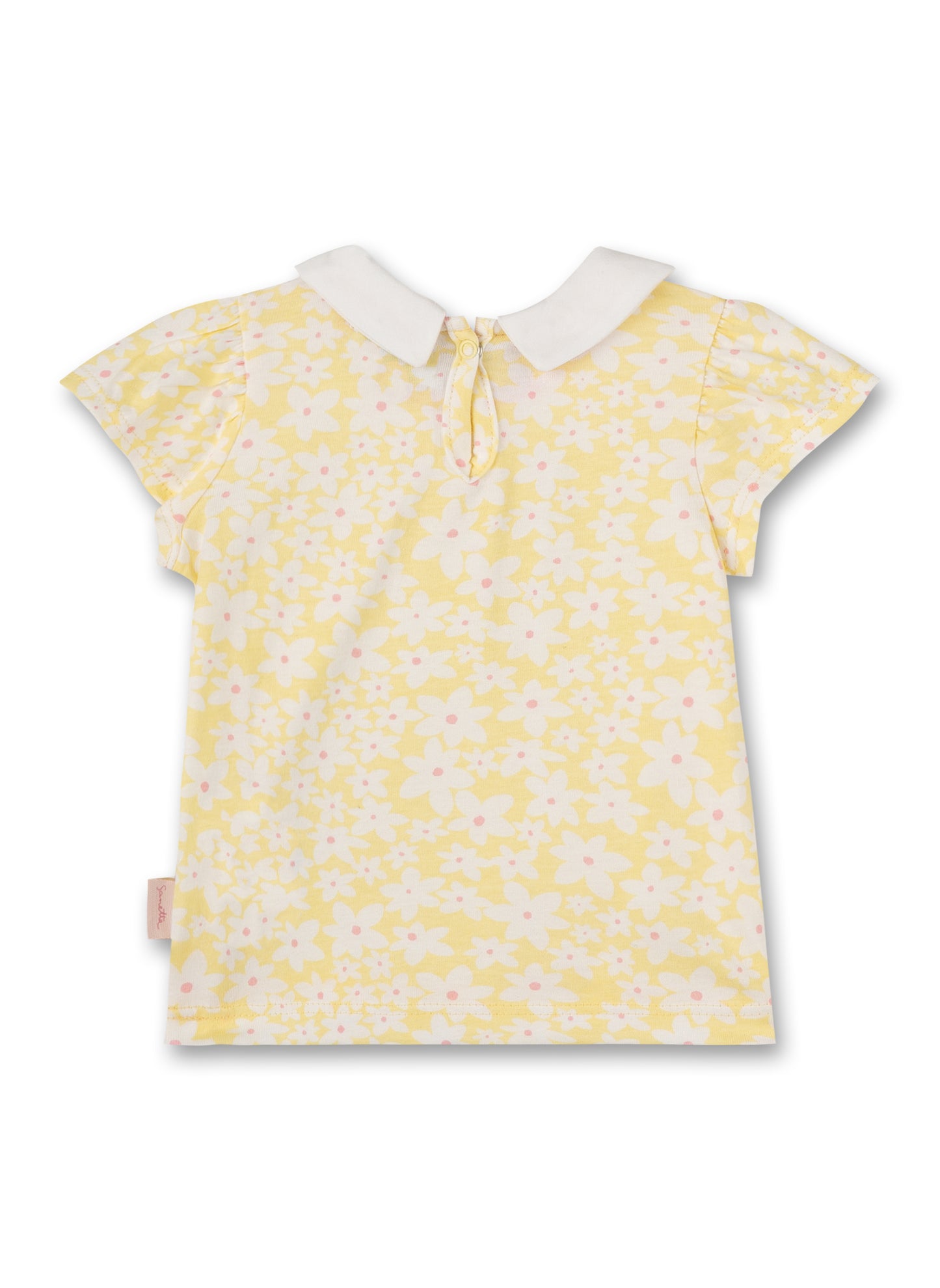 Sanetta T-Shirt mit Kragen Blumen gelb