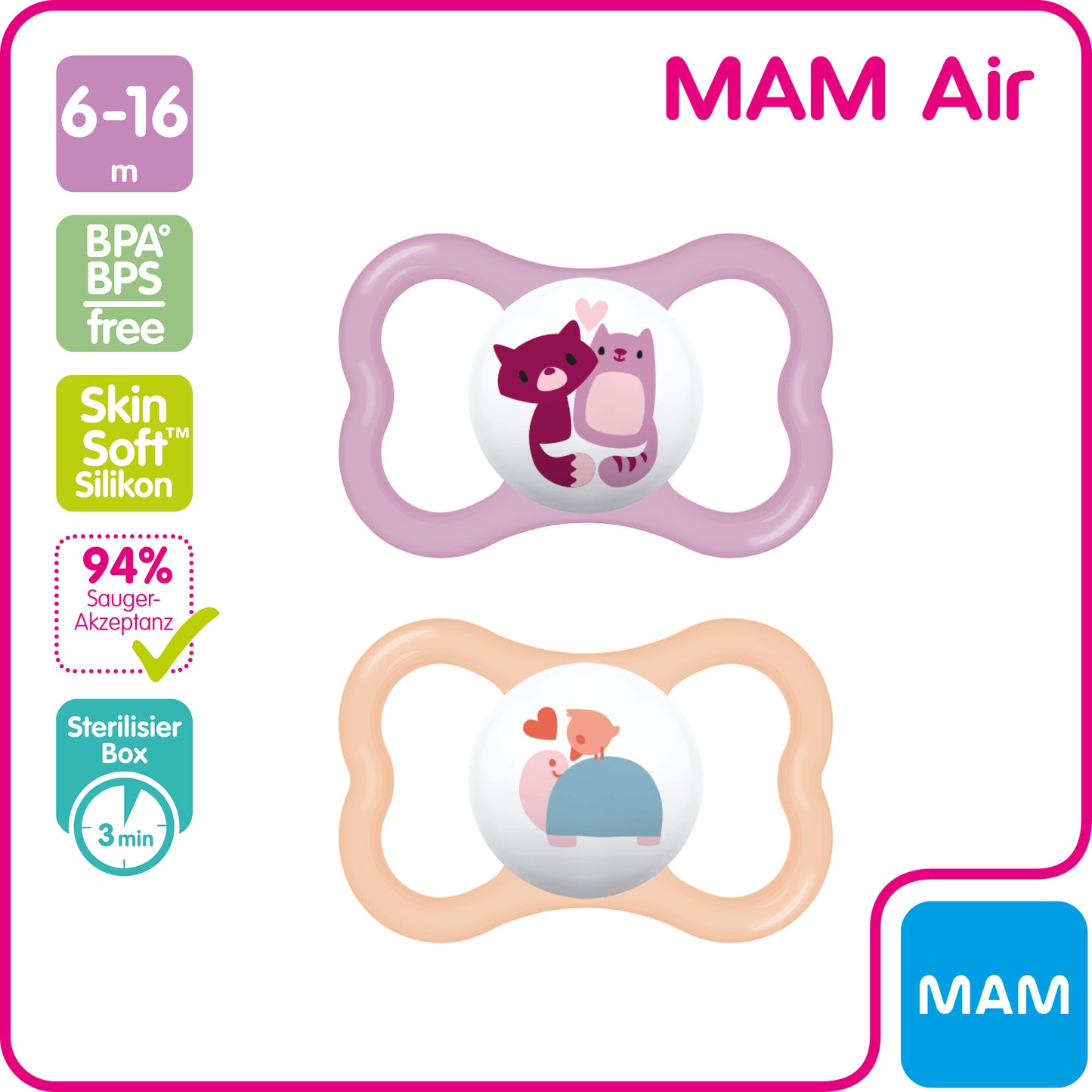 MAM Air Nuggi 6-16m, Silikon