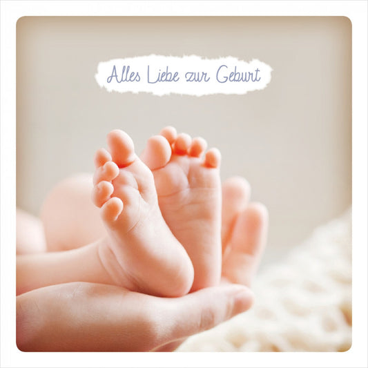 Grafik Werkstatt Doppelkarte Alles Liebe zur Geburt